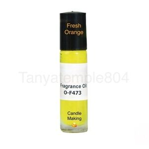 Fresh Orange Fragrance Oil 1/3 Oz Glass Roll-On Bottle